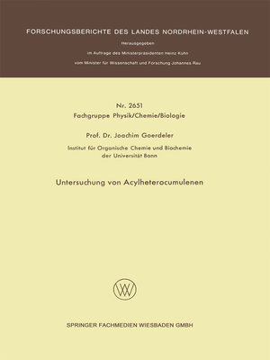 cover image of Untersuchung von Acylheterocumulenen